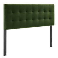 Modway Lily Stain-Resistant Performance Velvet Queen Size Headboard - Moss Green-Stain-Resistant Performance Velvet Upholstery
