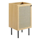Modway - Chaucer 18" Vanette de salle de bain - Oak White-Bassin en céramique