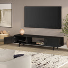 Hudson&Canal Lucien TV Stand for TV's up to 78" - Black Grain-Product Dimensions: 15.75" L x 69.63" W x 16" H