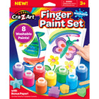 Cra-Z-Art Washable Finger Paints Set - 8 Colors Per Set - 2 Sets-Each set includes washable paint, paper, and shaped sponges!
