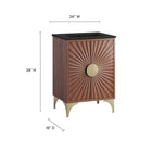 Modway Daylight 24" Bathroom Vanity - Black/Walnut-Solid Mango Wood