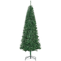 HOMCOM 7' Artificial Christmas Tree with 865 Branch Tips - Green-Fire retardant leaves to give a full and lush look to the tree 