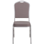 Flash Furniture HERCULES Series Crown Back Stacking Banquet Chair in Grey Dot Fabric - Silver Frame-Multipurpose Banquet Chair