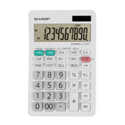 Sharp EL330W 10-Digit Handheld Calculator - Grey -Business Desktop Calculator With 10 Digits