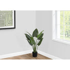 Monarch Specialties 37" Artificial Indoor Aureum Tree - Floor - Black Pot-9 real touch, adjustable, lush green leaves create a lifelike appearance