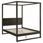 Modway Alva Queen Wood Canopy Platform Bed - Smoked Oak-4-Post Canopy Bed