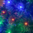 HOMCOM 3' Pre-lit Artificial Christmas Tree with LED and Optical Fiber - Green-Colour: Green 