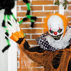 Outsunny 5' Animated Talking Circus Clown Halloween Decoration-The Halloween clown talks and makes laughter 