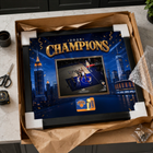 Frameworth New York Knicks 2026 Champions: OG Anunoby Game 4 Tip-In PhotoGlass Framed Photo - 22" W x 18" H - Gold-6