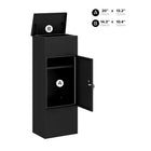 Ceha Canada Medium Parcel Drop Box - 16" W x 12" D x 41"  H - Black-5