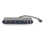 C2G USB-C 6-in-1 Mini Dock Station with HDMI, Ethernet, USB and Power Delivery - Black-Supports resolutions up to 4K, for viewing your screen content at full HD