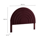 Modway Solana Arched Performance Velvet Full Headboard - Mulberry-6
