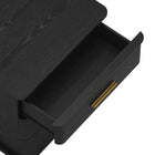 Manhattan Comfort Clifford Traditional 3-Drawer Nightstand - Black-Sleek Hardware: Modern drawer pull adds contrast and a clean, contemporary touch