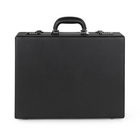 Bugatti Expandable Vinyl Attache Briefcase, 12-1/2" x 17", 4"-5" Depth, Black-6