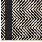 Modway Optica Chevron With End Borders Indoor/Outdoor Area Rug - 5 ft W x 8 ft L - Black/Beige-100% Soft Polypropylene