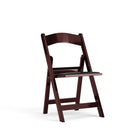 Flash Furniture HERCULES Series Resin Folding Chair with Black Vinyl Padded Seat - Red Mahogany-1000 lb. Weight Capacity