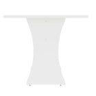 Manhattan Comfort Coney 53.14" Mid-Century Modern Dining Table - White-Elegant and Unique Curved Silhouette to Elevate Any Dining Room