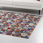 Modway Arisa Geometric Hexagon Mosaic Area Rug - 5 ft W x 8 ft L - Multicolored-Gripping Grooved Rubber Underside 