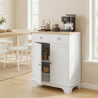 HOMCOM 26.8" L Sideboard Buffet Cabinet with Storage - White-Three-level adjustable shelf meets various storage needs