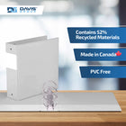 Davis Group Premium Economy Binder - Round Ring - 3" - White - 6 Pack-Ideal for Conferences, Reference, Colleges & Universities