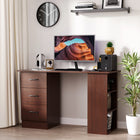 HOMCOM 47.25" Computer Desk with Storage - Walunt-Colour: Walnut 