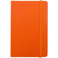 JAM Paper Hardcover Travel Journal Notebook With Elastic - 70 Lined Sheets - 4" x 6" - Orange-Colour: Sunburst Orange | Be stylish and organized with a colourful note book.