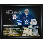 Connor Hellebucyk Winnipeg Jets Skyline - Framed Print - 20" x 16"-Premium virtual frames