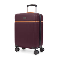 Bugatti Cannes Collection 21.5" Hardside Carry-on Luggage - Fig-Made of lightweight and resistant ABS/PC with Pu trims