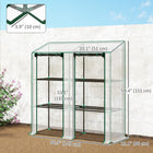 Outsunny Lean-to Mini Greenhouse with 3 Tier Shelves - Clear- Hemmed edging to reinforce the cover and prevent tearing
 