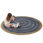 Joy Carpets Feeling Natural Area Rug- 7'7" Round - Slate-Impervion antimicrobial protection resists growth of bacteria and controls odors before they start