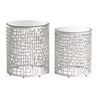 Zuo Reden Side Table - Silver - Set of 2-Colour: Silver