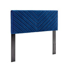 Modway Alyson Angular Channel Tufted Performance Velvet Full/Queen Headboard - Navy-Vintage Modern Headboard