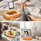 ShoppingAll Adjustable Tablet Holder Cushion Pillow Stand with Snack Bowl - Orange-7
