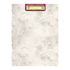 Mead - West Village Porte-bloc avec pince, 12,5 po H x 9,5 po l, Blanc/gris à motif floral-Couleur bordeaux intérieure contrastante pour un style moderne