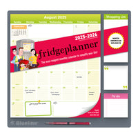 Blueline 2025-2026 Fridgeplanner Magnetic Calendar - 14" x 13-1/2" - English-17 months, August 2025 to December 2026