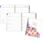 AT-A-GLANCE 2026-27 Badge Floral Weekly/Monthly Planner - 11"x 9" - Multicolour - Bilingual-Twin coil binding