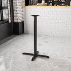 Flash Furniture 23.5'' x 29.5'' Restaurant Table X-Base with 3'' Dia. Bar Height Column-X-Base Configuration