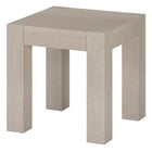 Hudson&Canal Langston 22"W Square Side Table - Alder White-Tabletop features a weight capacity of 50 lbs