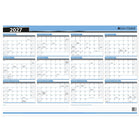 Day-Timer 2027 Flexible Erasable Vertical/Horizontal Wall Planner - 23-7/8" H x 36" W - Blue - Bilingual-Clean, bright artwork great for any work space with write-on, wipe-off surface