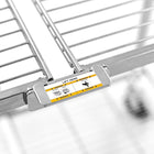 Luxor Collapsible Steel Wire 2-Shelf Cart - Silver-7