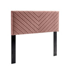 Modway Alyson Angular Channel Tufted Performance Velvet Full/Queen Headboard - Dusty Rose-Vintage Modern Headboard