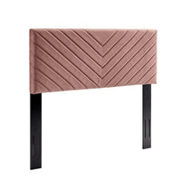 Modway Alyson Angular Channel Tufted Performance Velvet Full/Queen Headboard - Dusty Rose-Vintage Modern Headboard