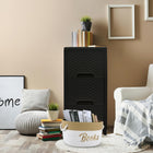 Modern Homes Rattan Style 3-Drawer Unit - Black-Ideal for bedrooms, living rooms, entryways, or office spaces.