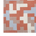Modway Andela Interlocking Block Mosaic Area Rug - 5 ft W x 8 ft L - Multicolored Coral/Light Blue-100% Polyester Microfiber