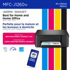 Brother Work Smart MFC-J1260W Wireless Colour Inkjet All-in-One Printer-Connect your way. Multiple connection options let you interface with your printer on your wireless network or via USB