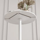HOMCOM Round Bar Table for 2, Easy Assembly for Home Bar Cocktail Bistro - White-Colour: White