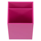 JAM Paper Plastic Pen Holder - Fuchsia Pink-Quantity: Sold Individually | Durable plastic construction allows this product to be a staple of your desk for a long time.