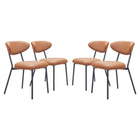 Zuo Rorun Dining Chair - Brown - Set of 4-Assembly required
