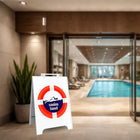Futech PVC Double-Sided Sandwich Board - 24" x 36" - White-Lightweight yet weather-resistant construction allows easy setup, transport, and signage updates.