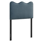 Modway Athena Stain-Resistant Performance Velvet Twin Size Headboard - Cadet Blue-Stain-Resistant Performance Velvet